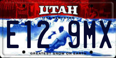 UT license plate E129MX