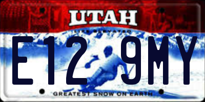 UT license plate E129MY