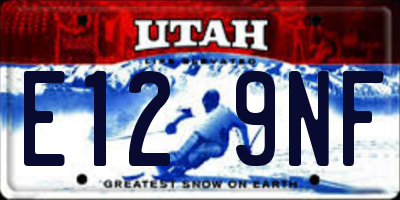 UT license plate E129NF