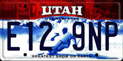 UT license plate E129NP