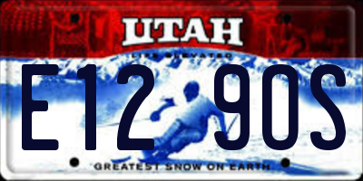 UT license plate E129OS