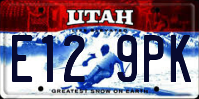 UT license plate E129PK