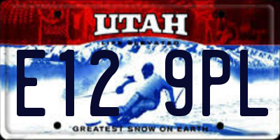 UT license plate E129PL
