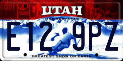 UT license plate E129PZ
