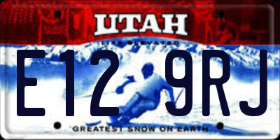 UT license plate E129RJ