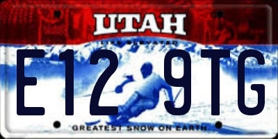 UT license plate E129TG