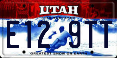 UT license plate E129TT