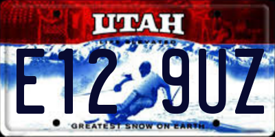 UT license plate E129UZ