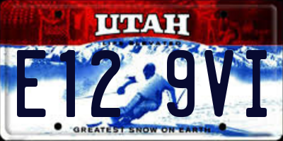 UT license plate E129VI