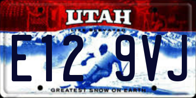 UT license plate E129VJ