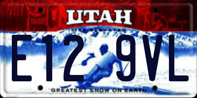 UT license plate E129VL