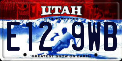 UT license plate E129WB