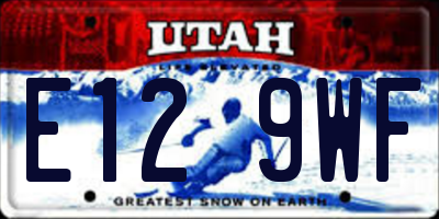 UT license plate E129WF