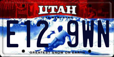 UT license plate E129WN