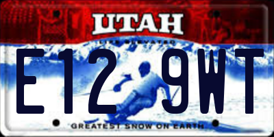 UT license plate E129WT