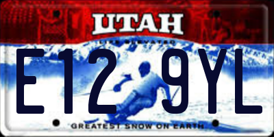 UT license plate E129YL