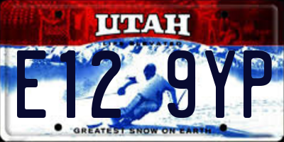 UT license plate E129YP