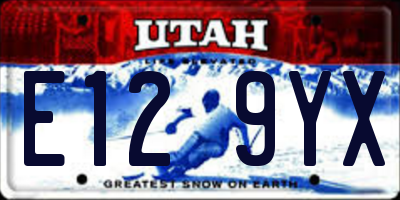 UT license plate E129YX