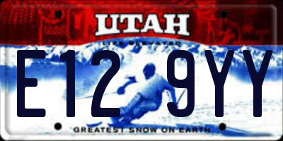 UT license plate E129YY