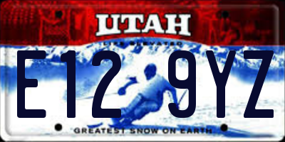 UT license plate E129YZ