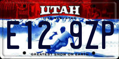 UT license plate E129ZP