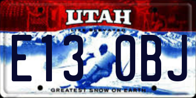 UT license plate E130BJ