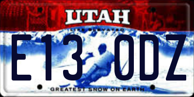 UT license plate E130DZ