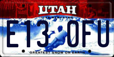 UT license plate E130FU
