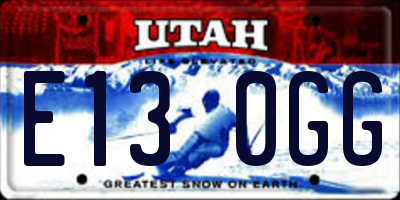 UT license plate E130GG