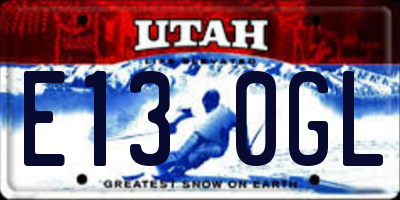 UT license plate E130GL