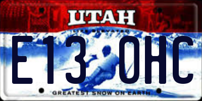 UT license plate E130HC