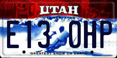 UT license plate E130HP