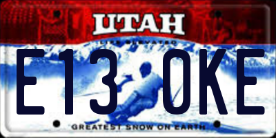 UT license plate E130KE