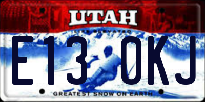 UT license plate E130KJ