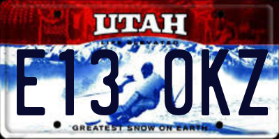 UT license plate E130KZ