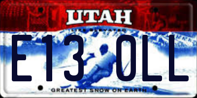 UT license plate E130LL