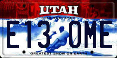 UT license plate E130ME