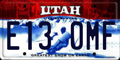 UT license plate E130MF