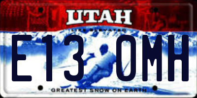 UT license plate E130MH