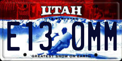 UT license plate E130MM