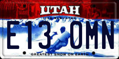 UT license plate E130MN