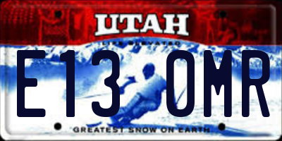 UT license plate E130MR
