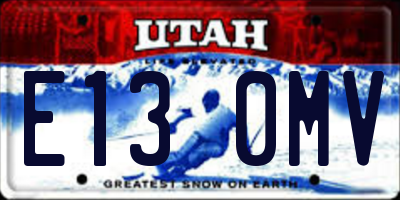 UT license plate E130MV