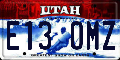 UT license plate E130MZ