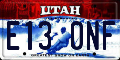 UT license plate E130NF