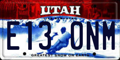 UT license plate E130NM