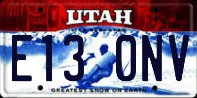 UT license plate E130NV