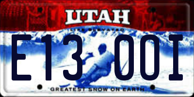 UT license plate E130OI