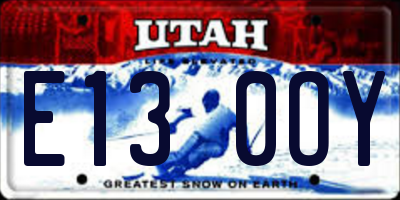 UT license plate E130OY