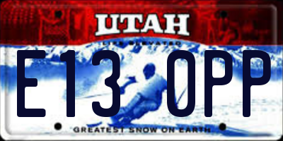 UT license plate E130PP